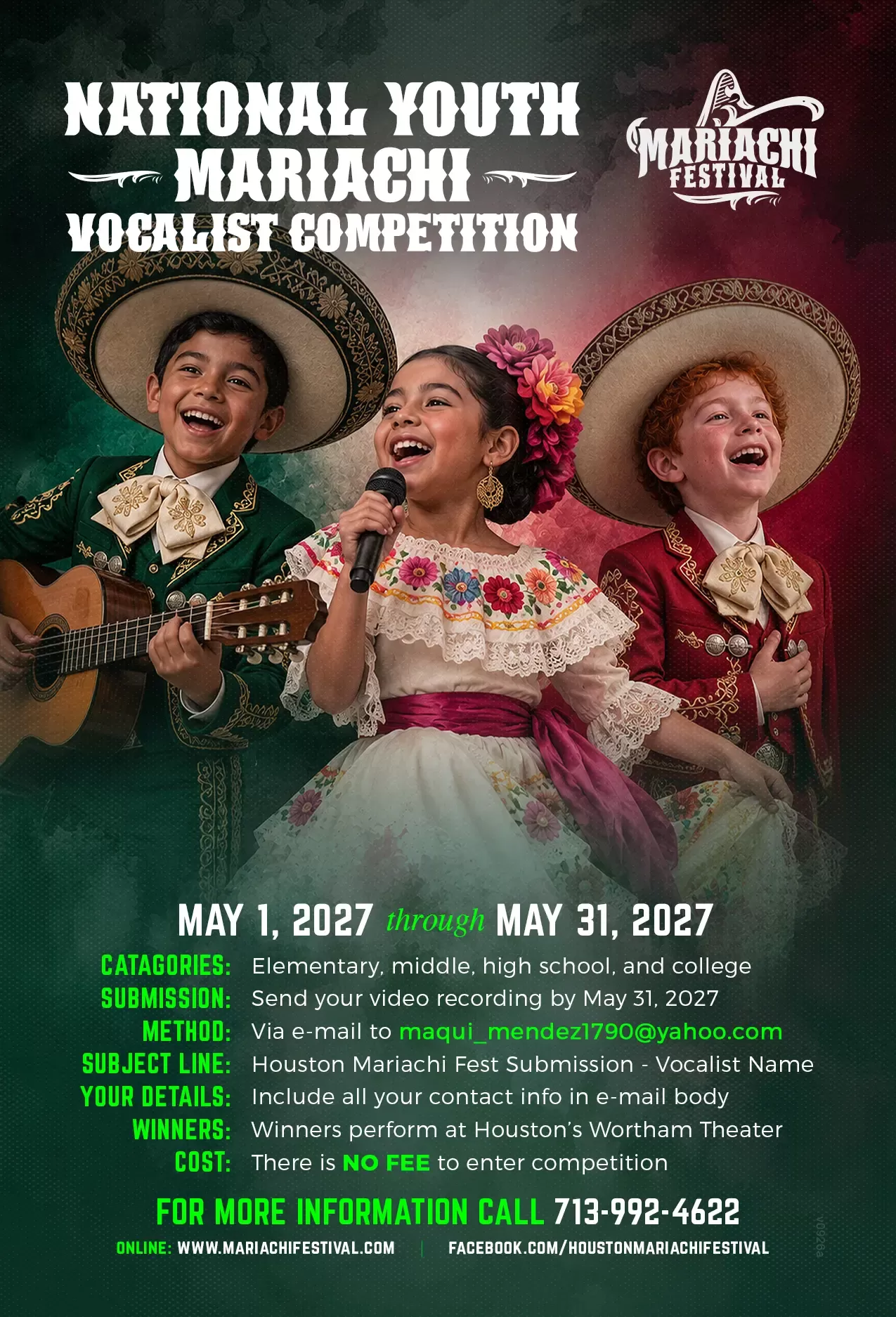 National Youth Mariachi Vocalist Competition